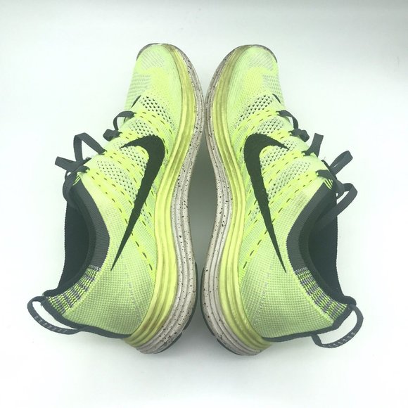 Nike Lunarlon Flyknit One Womens Size 8.5‎ Running Shoes Green Yellow Sneakers - Picture 7 of 10